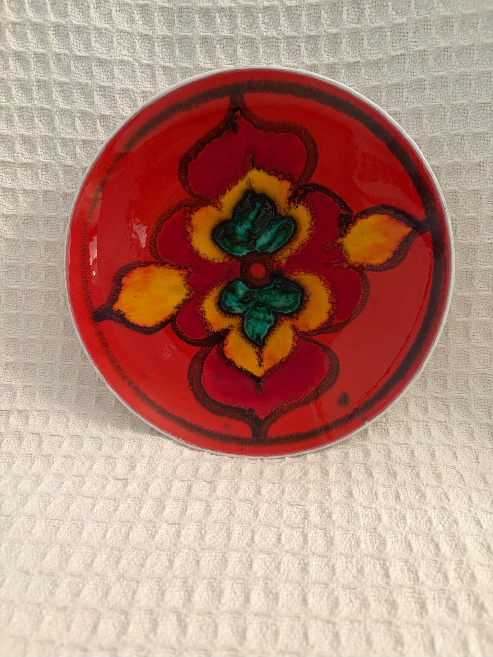 Vintage MCM Poole Pottery By Pamela Bevans Delphis 8” Hand Painted Plate England